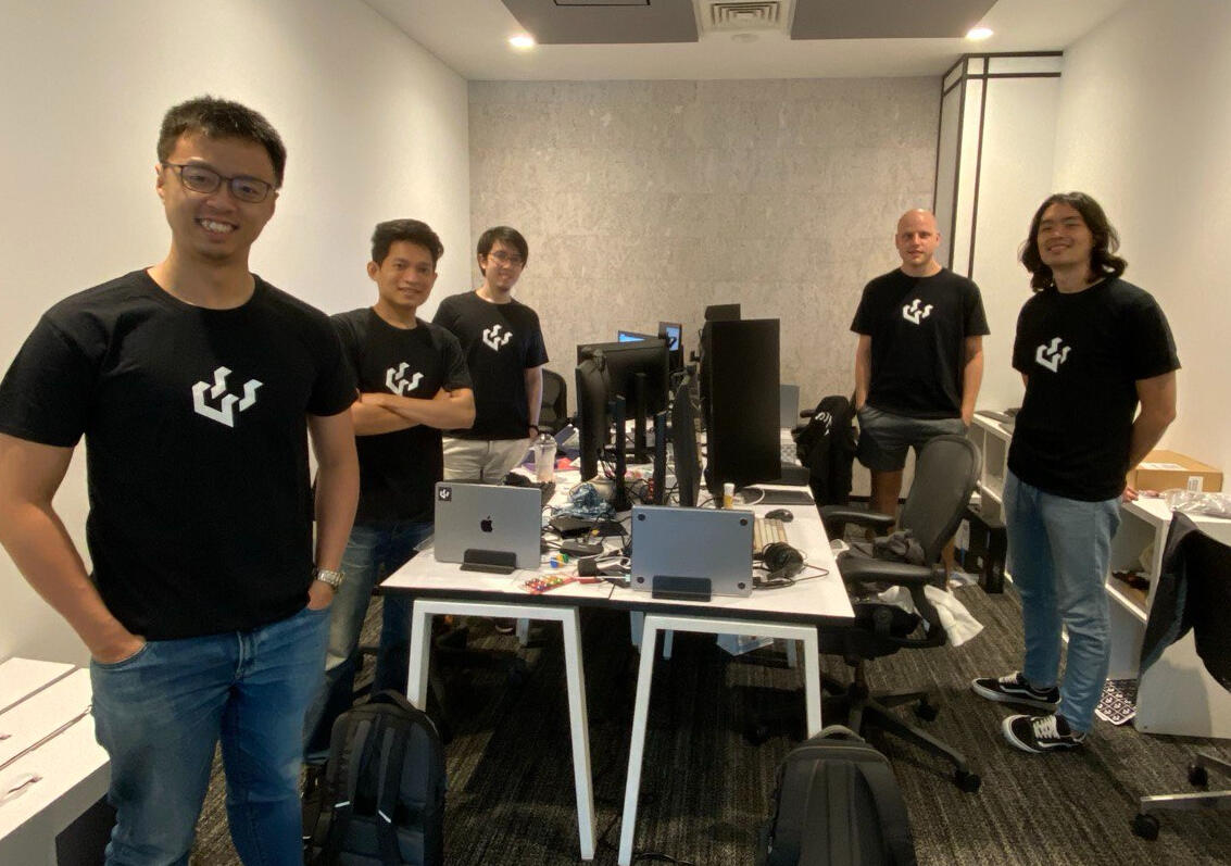 Founding members of the watchTowr team when our office was still just a small room.